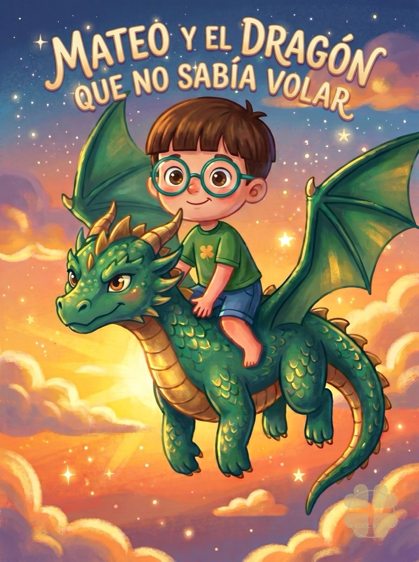 Portada del libro «Mateo y el dragón que no sabía volar»